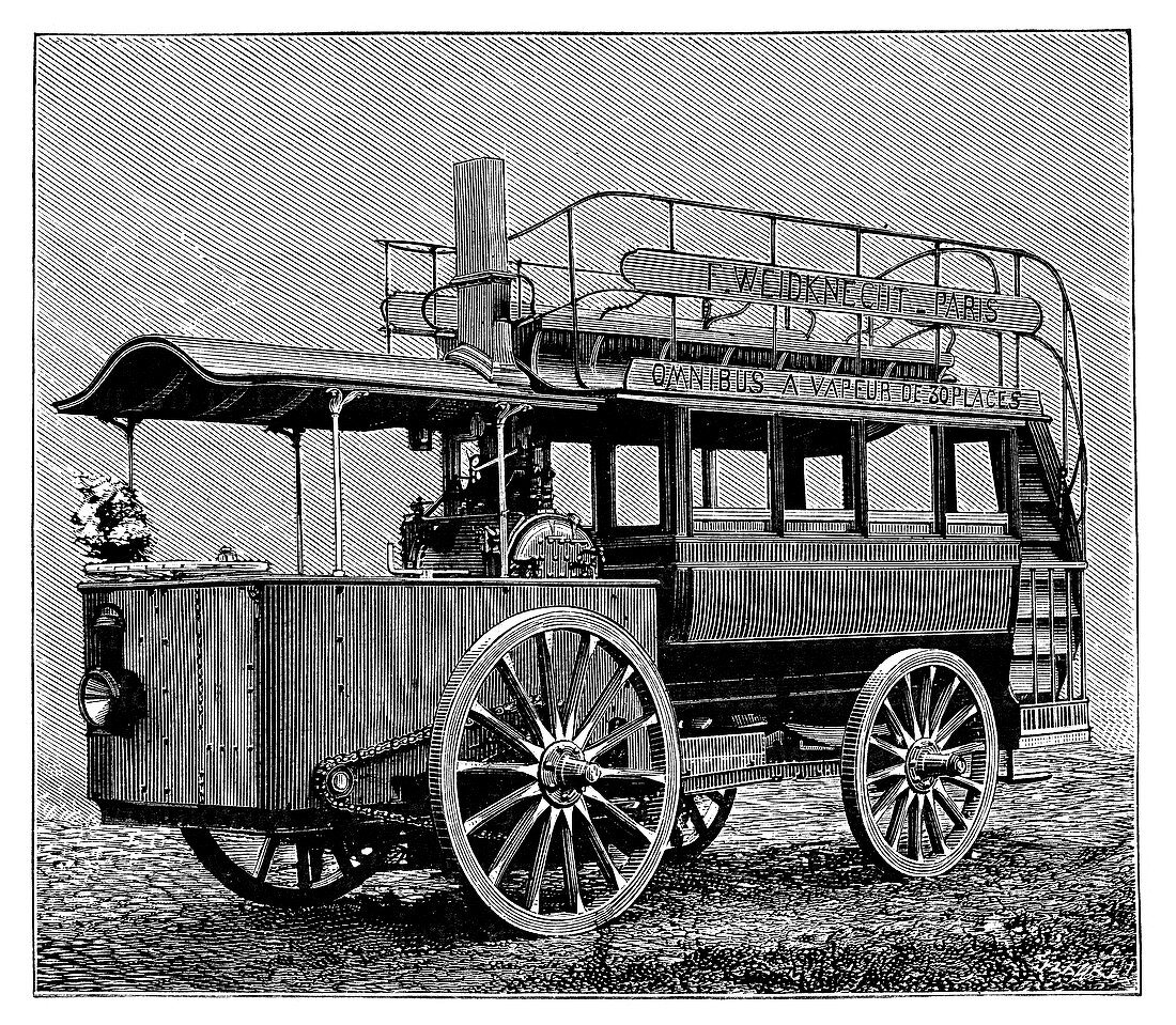 Weidknecht steam omnibus,illustration