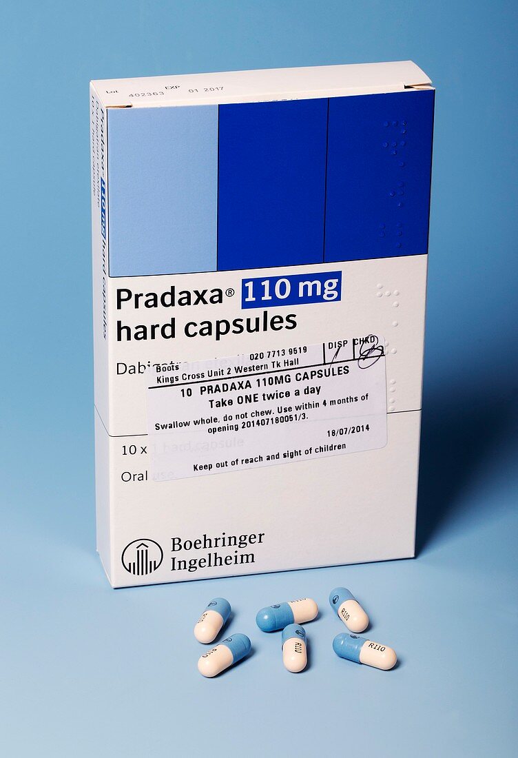 Pradaxa drug packaging and capsules
