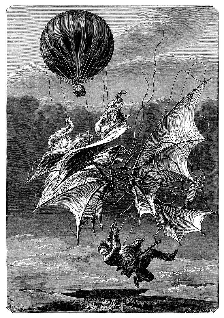 De Groof's fatal flight,1874