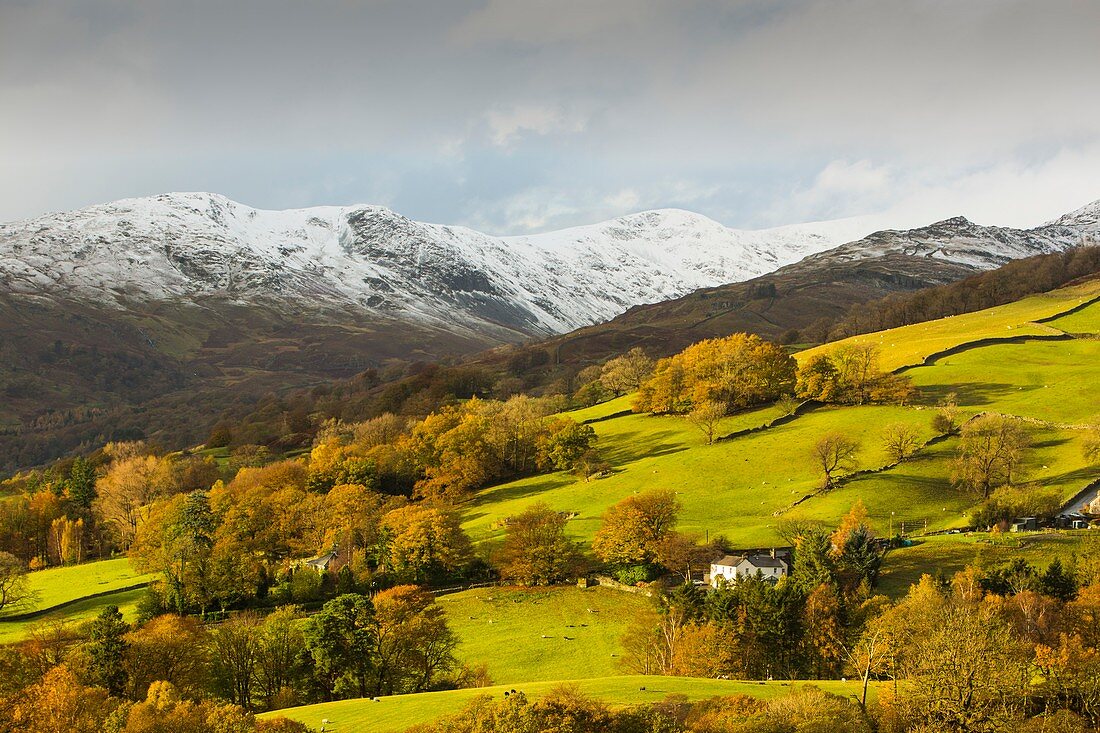 Snow over Fairfield,Lake District,UK