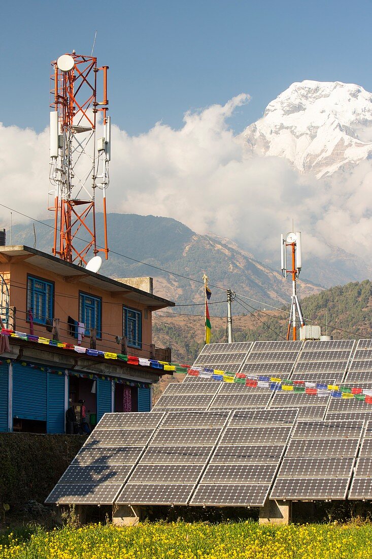 Solar photo voltaic panels at Ghandruk