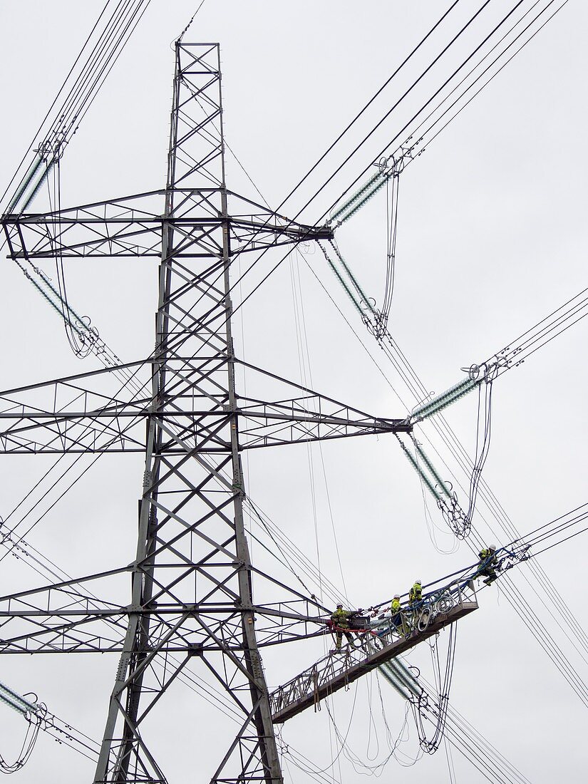 engineers working on power lines