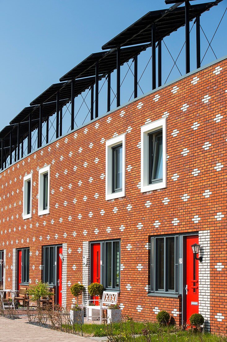 Houses in Almere with solar PV panels