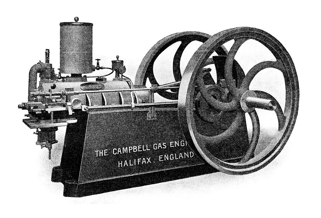 Campbell petrol engine,illustration