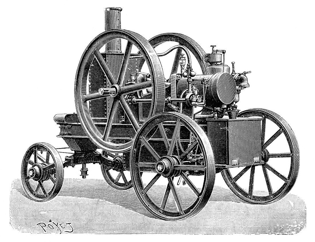 Brouhot petrol engine,illustration