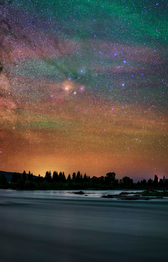 Night sky over Grand Teton National Park