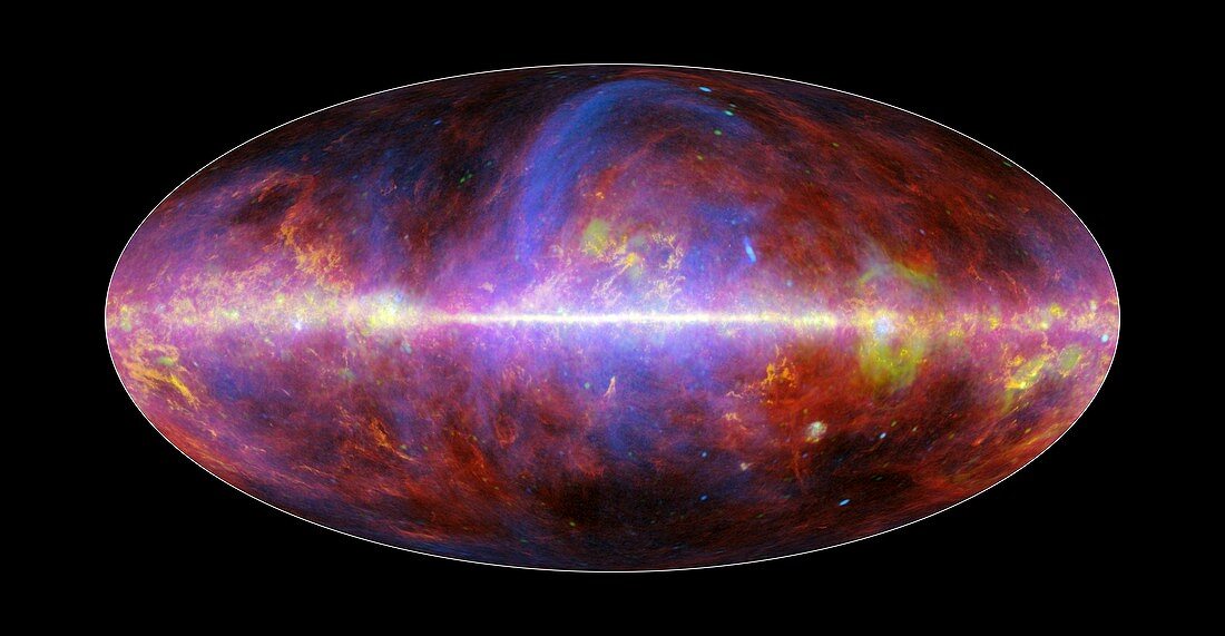 Milky Way galaxy,Planck microwave image