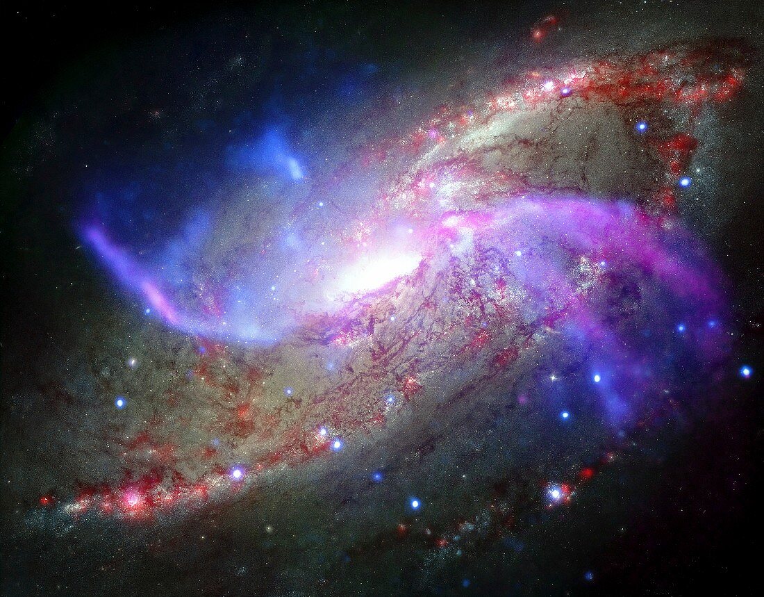 M106 galaxy,composite image