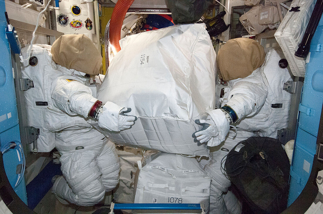 Spacesuits on the ISS