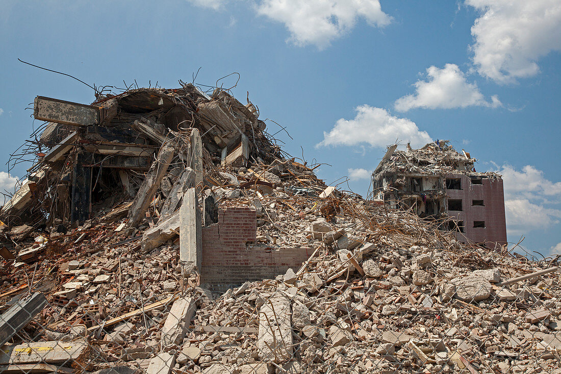 Demolition of Detroit housing towers