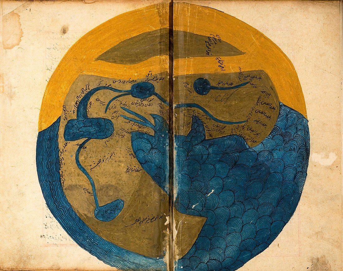 Islamic map of the world,13th century