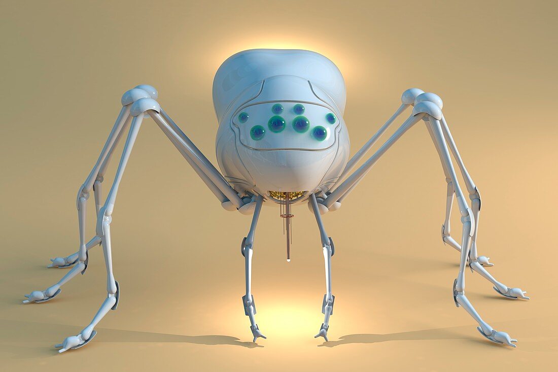 Nanobot spider,illustration