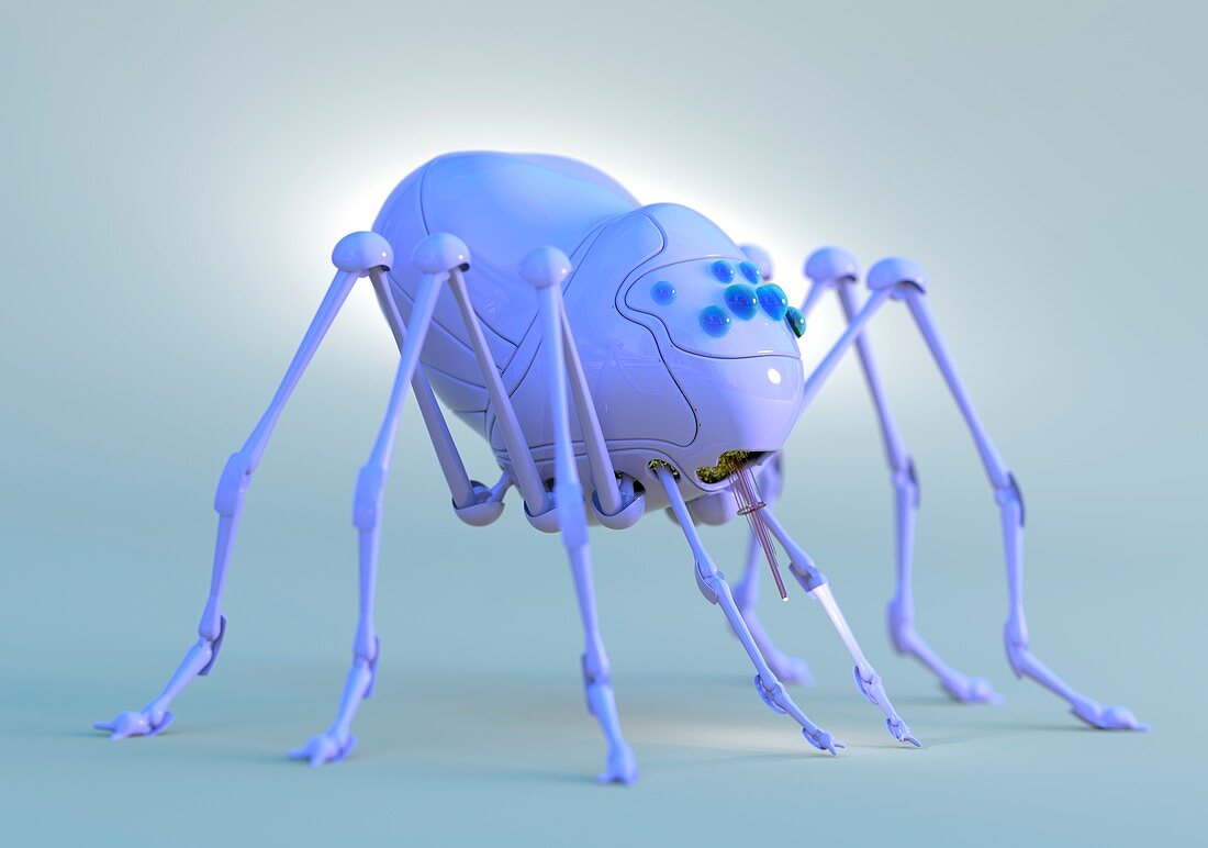 Nanobot spider,illustration