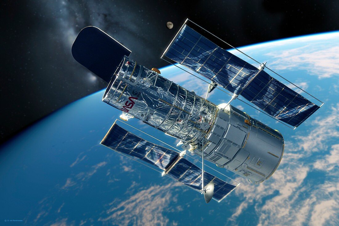 Hubble space telescope,illustration