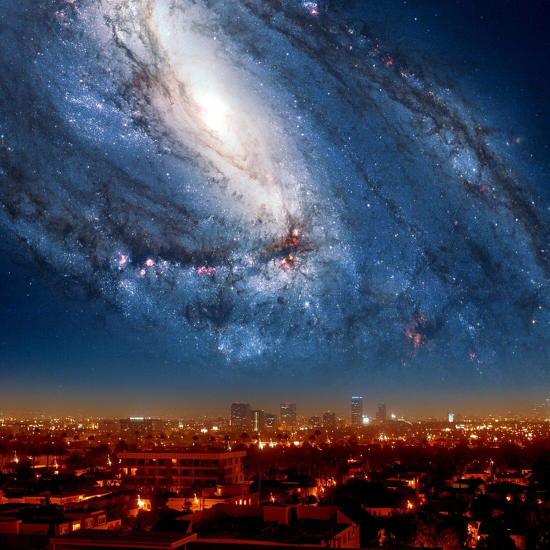 Galaxy over Los Angeles,USA