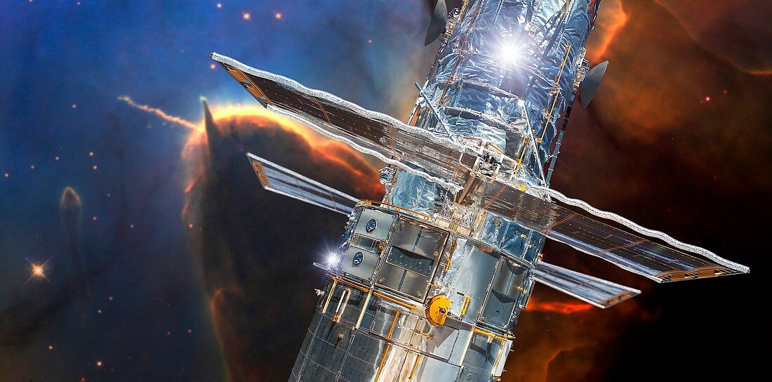 Hubble space telescope,illustration