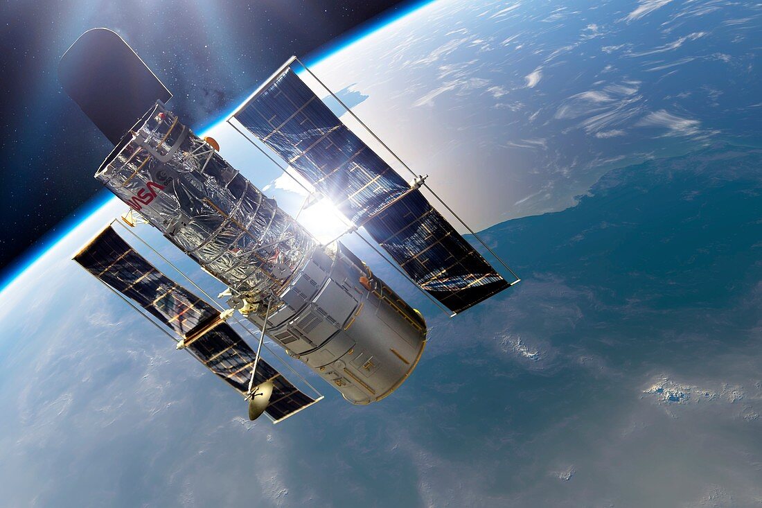 Hubble space telescope,illustration