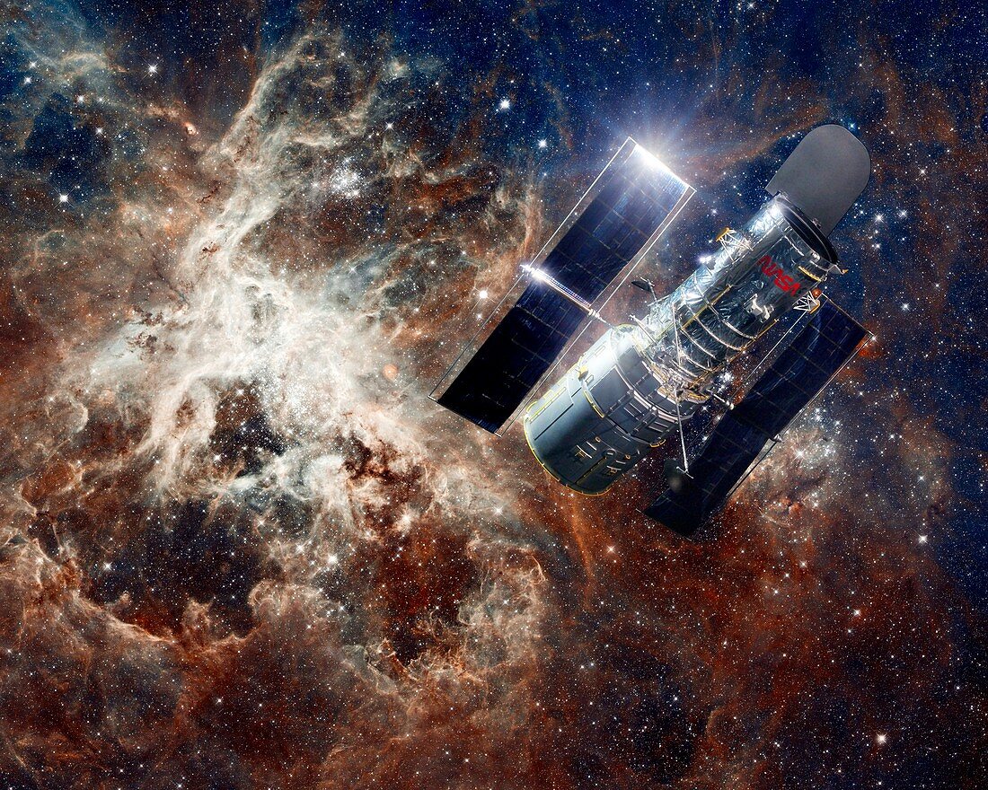 Hubble space telescope,illustration