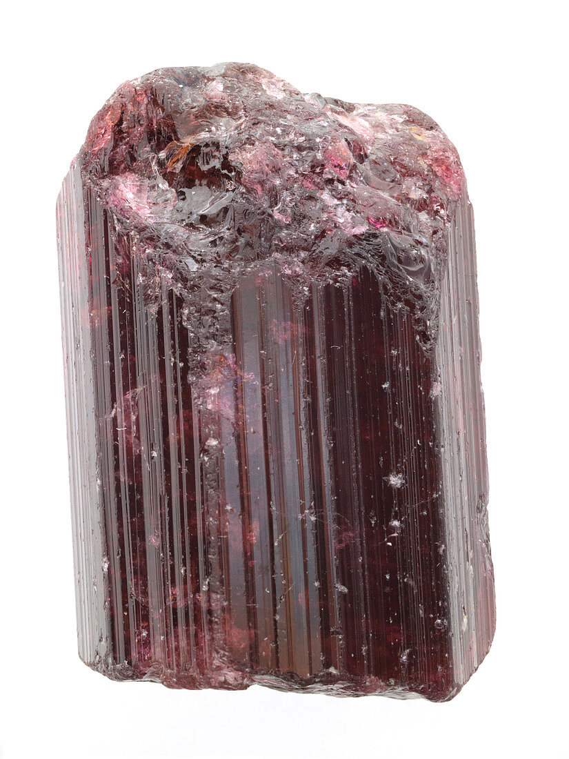 Rough pinkish-red Rubellite