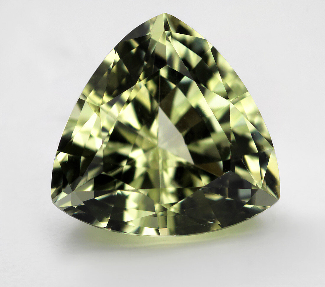 Trillion cut tourmaline gemstone