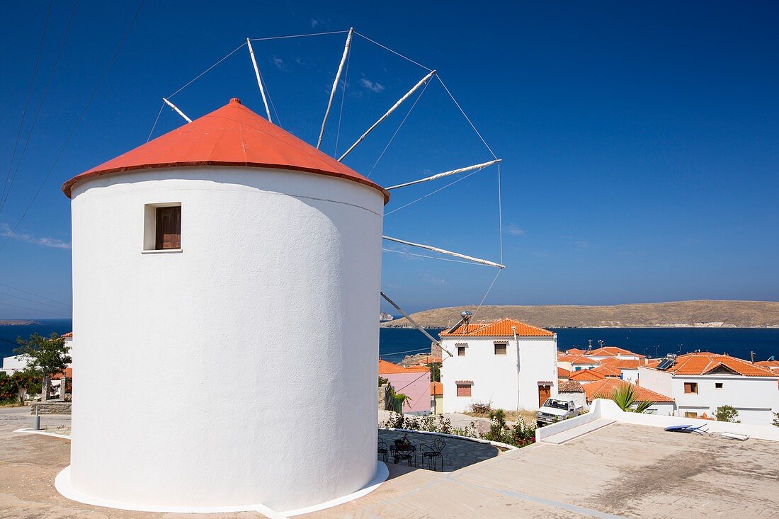 An old windmill converted into a house