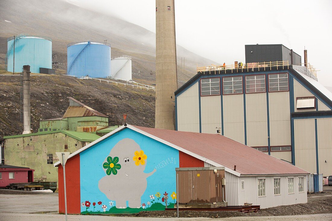 A coal fired power station,Longyearbyen