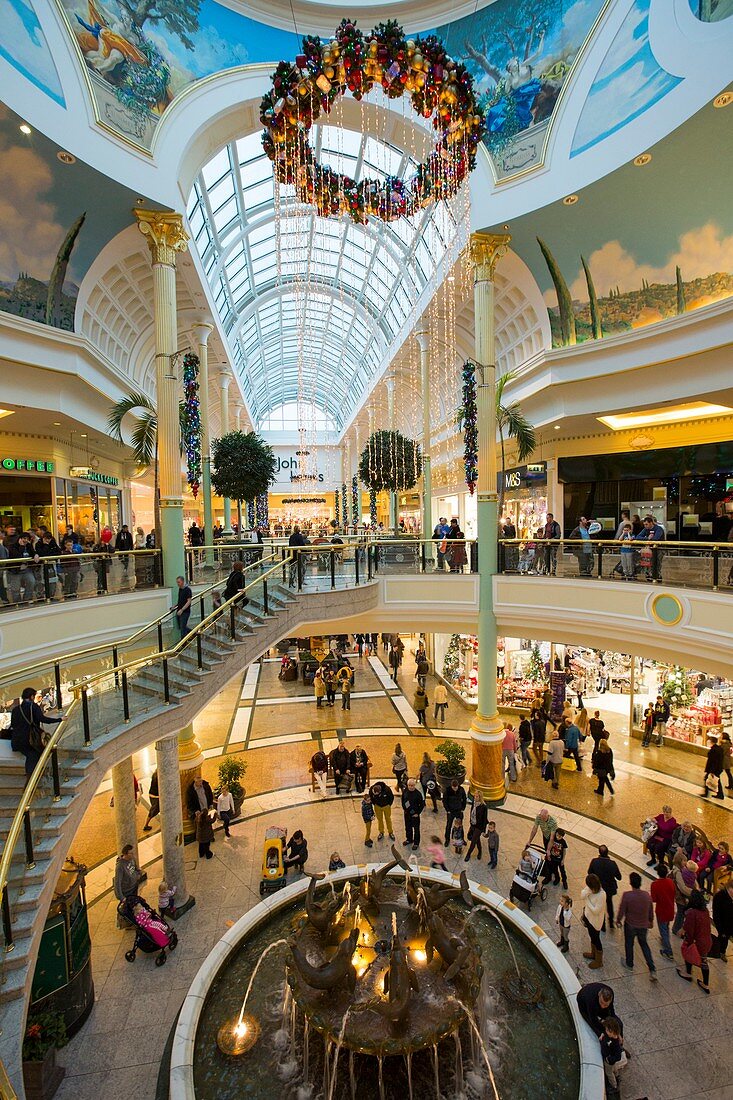 Christmas shoppers in the Trafford Centre