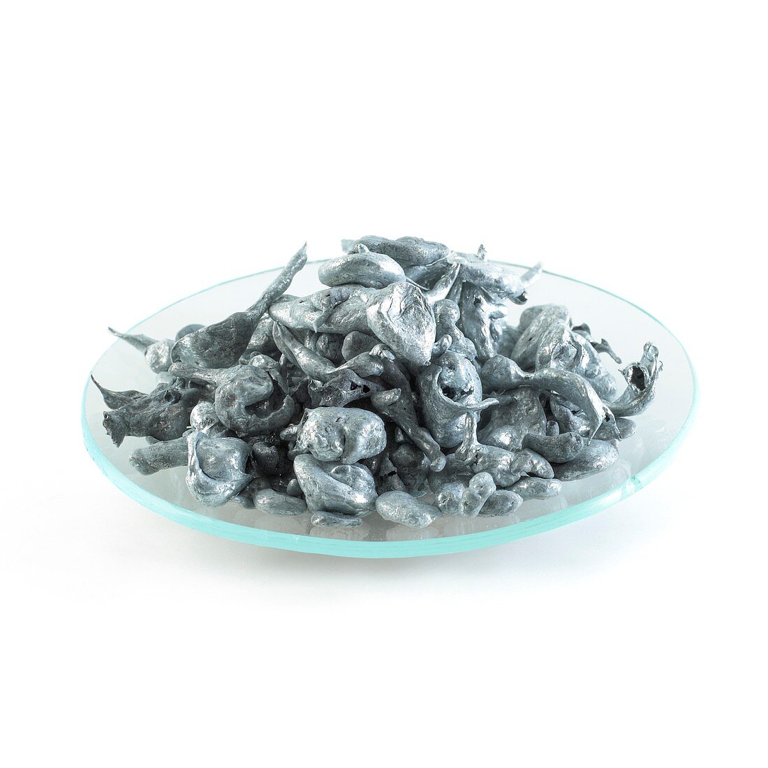 Pile of zinc granules