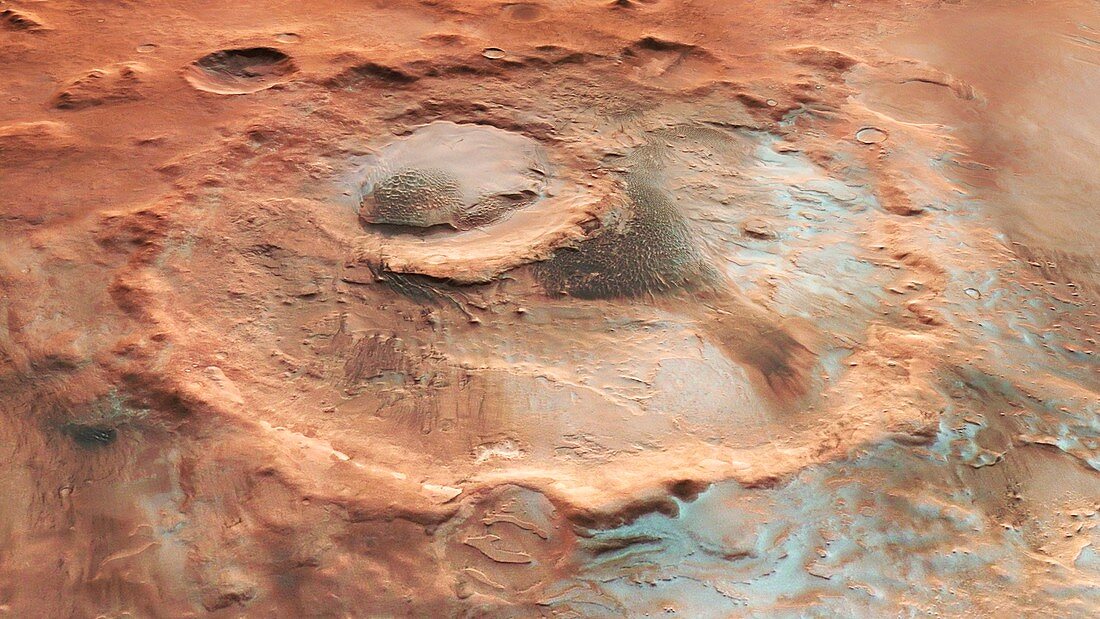 Hooke crater,Mars,satellite image
