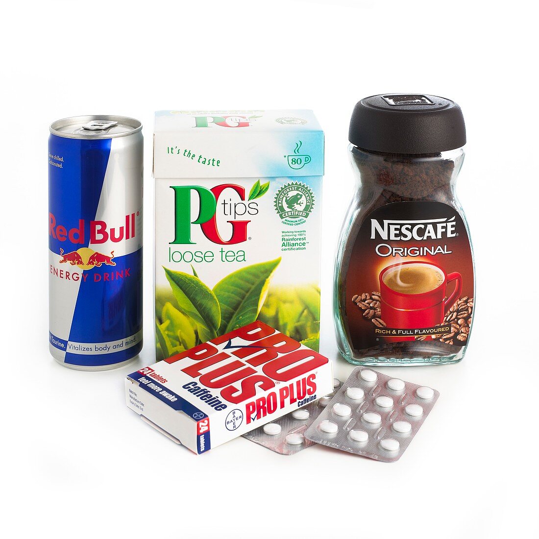 Products containing caffeine