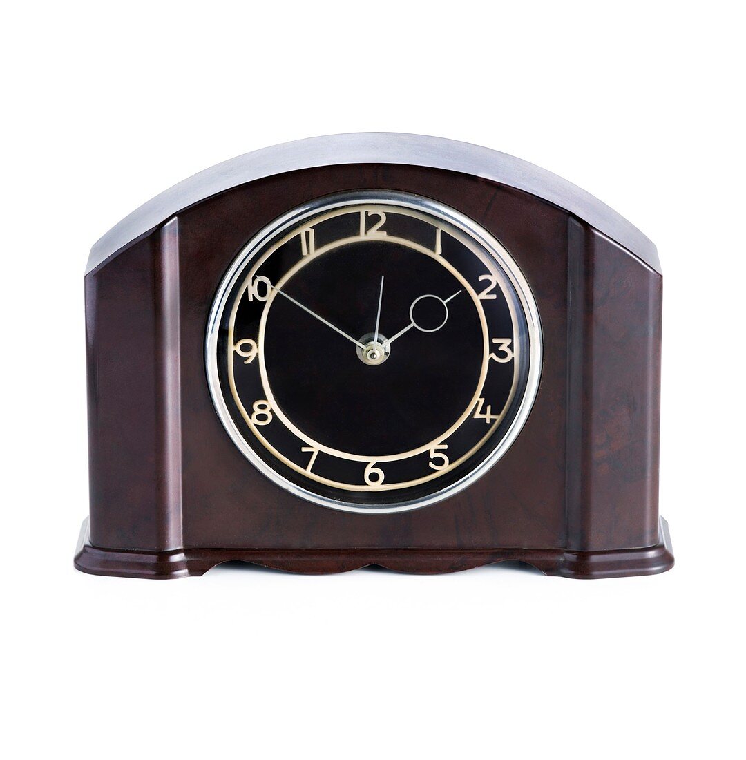 Domestic clock with a bakelite housing