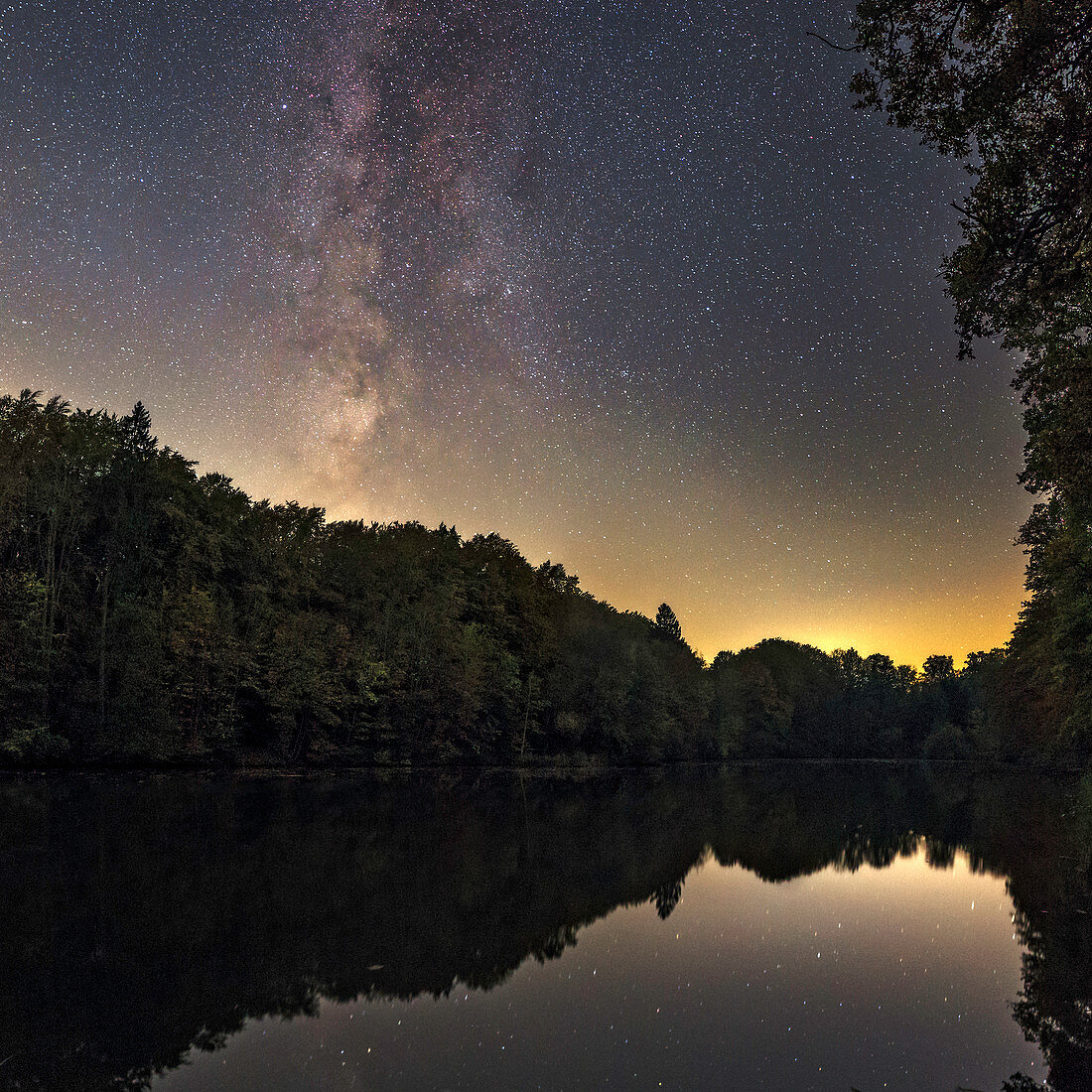 Milky Way over a lake