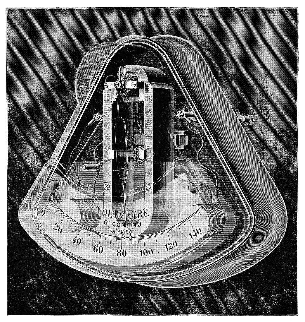 Meylan-d'Arsonval voltmeter,1900s