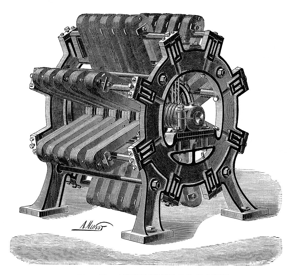Meritens magneto generator,1870s