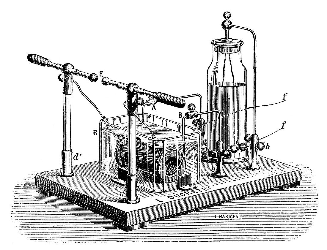 Tesla high-frequency condenser,1890s