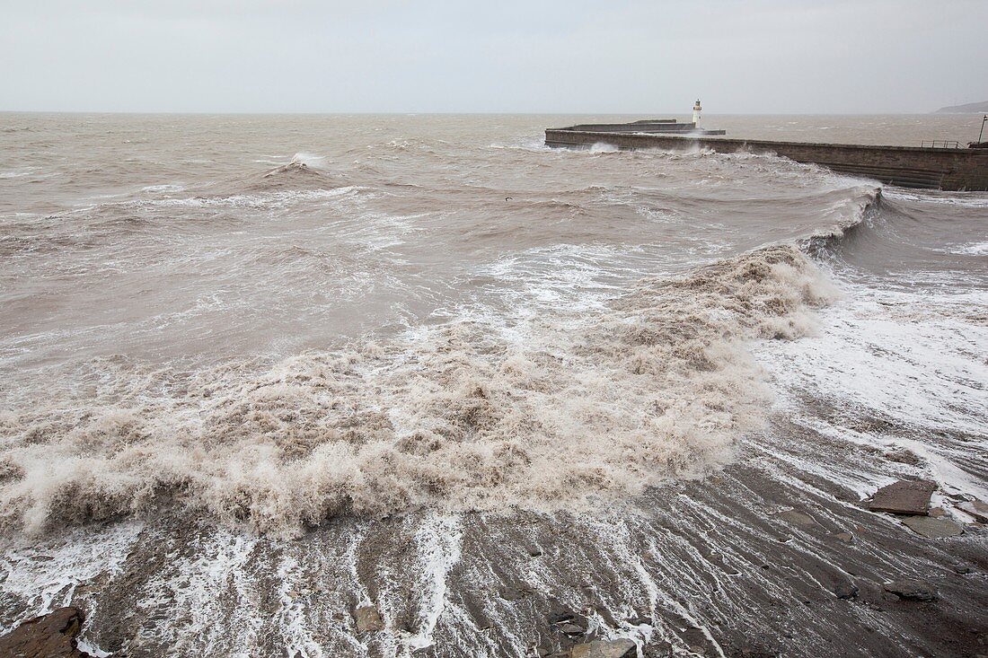Whitehaven harbour storm
