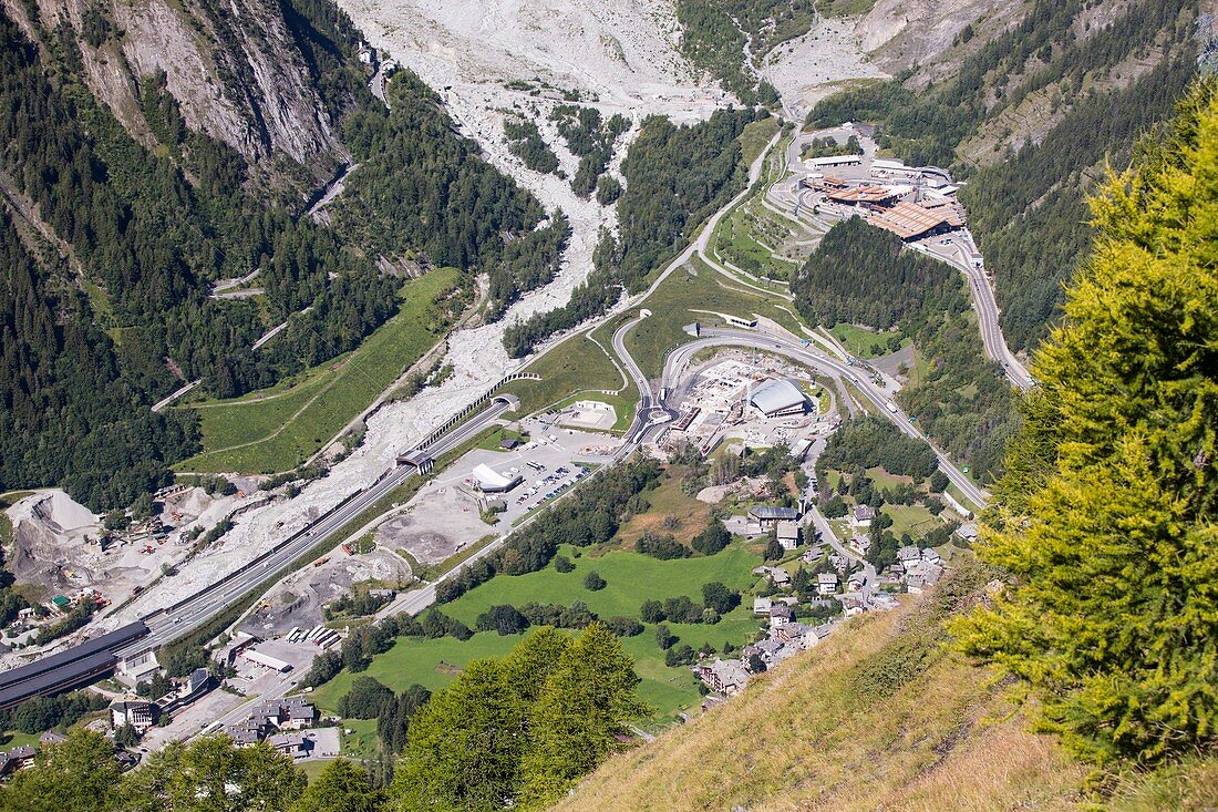 The entrance to the Mont Blanc tunnel