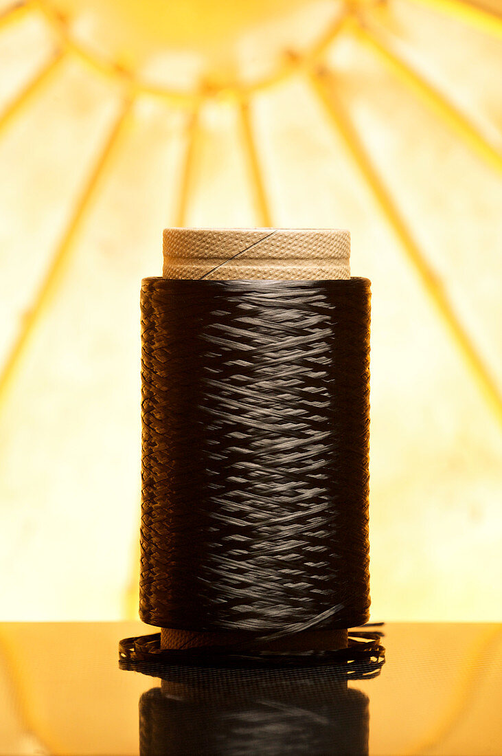 Spool of carbon fibre