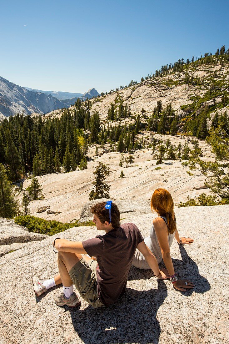Tourists in Yosemite National Park