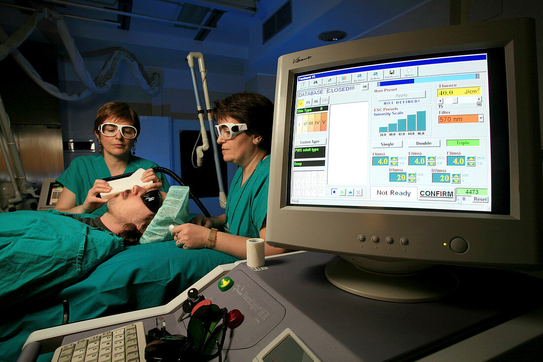 Laser therapy operation