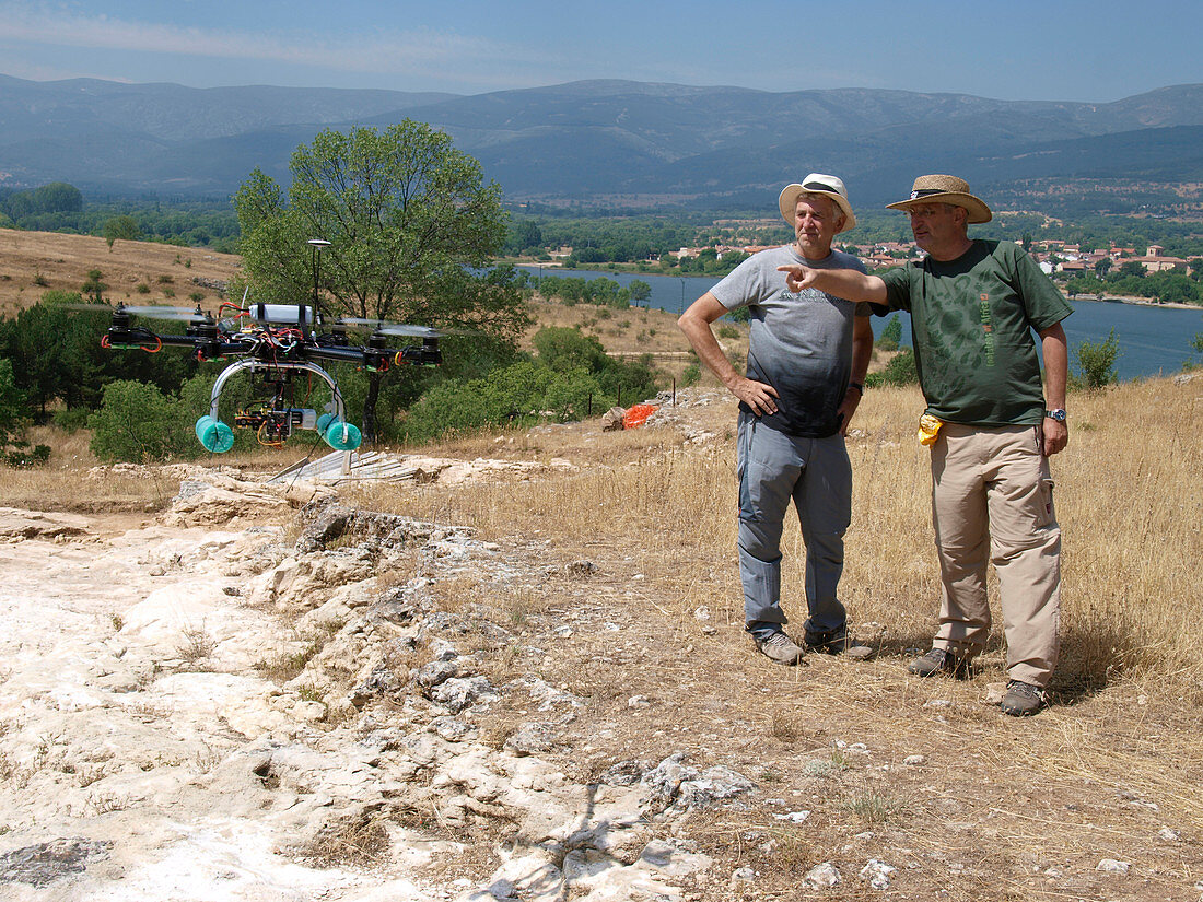 Drone survey of Neanderthal fossil site