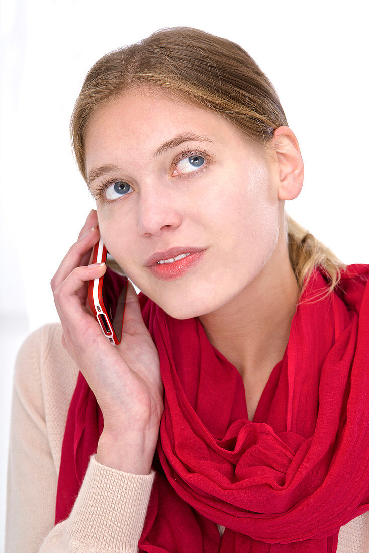 Woman using mobile phone