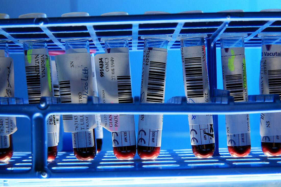 Blood test sample tubes