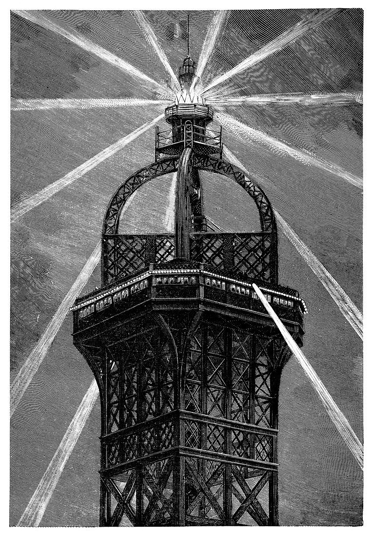 Eiffel Tower's electric lamp,1889