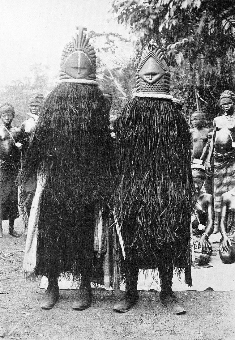 Sande masked women,Liberia,1900s