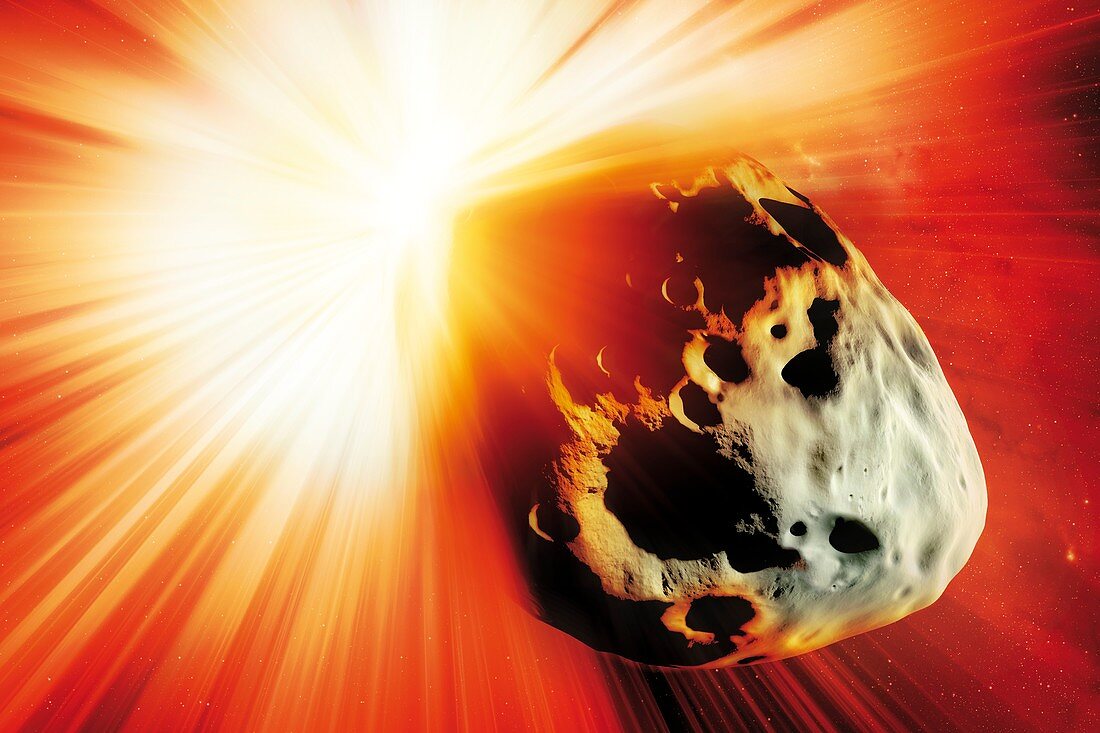Deflecting a near-Earth asteroid