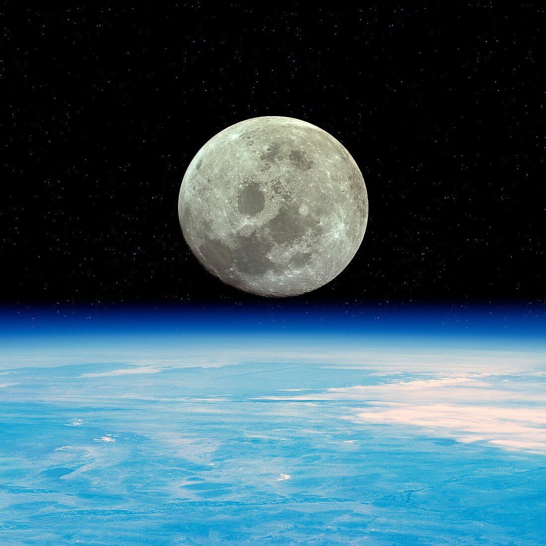 Moon over the Earth,illustration