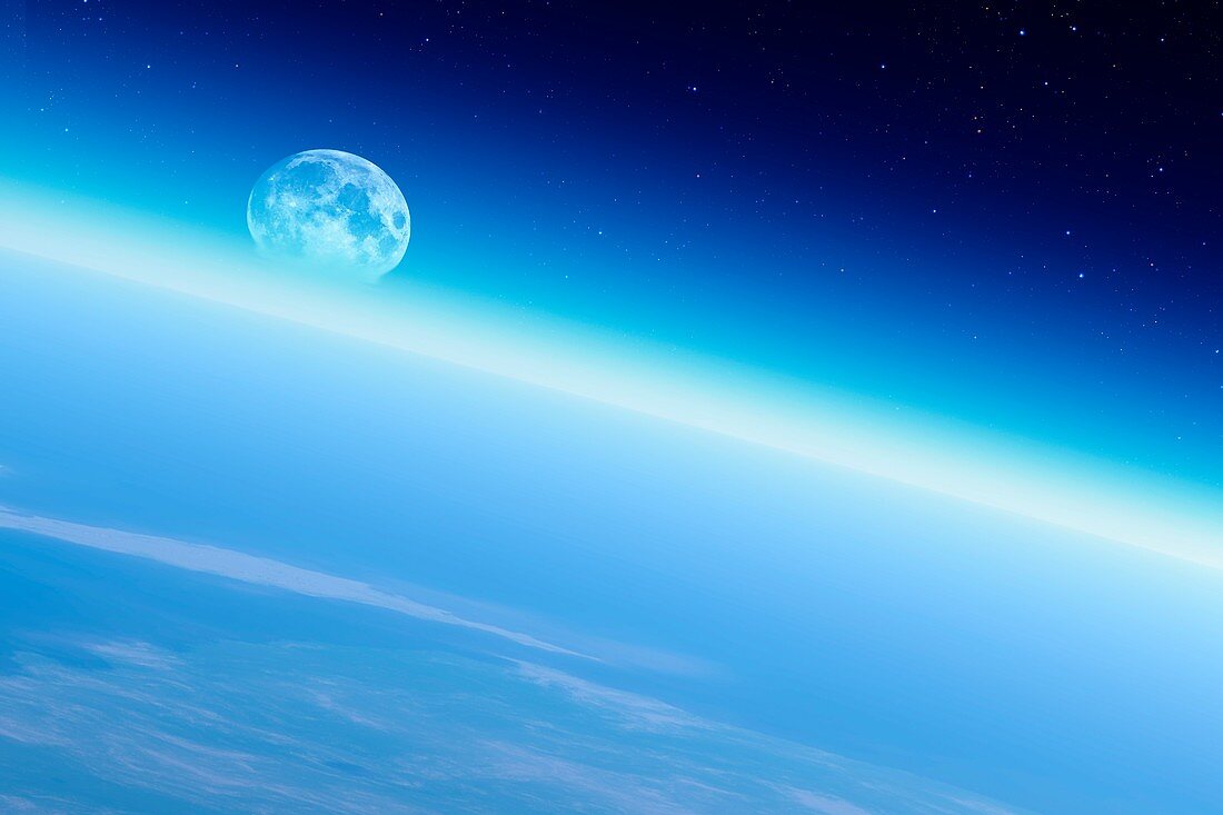 Moonrise over Earth