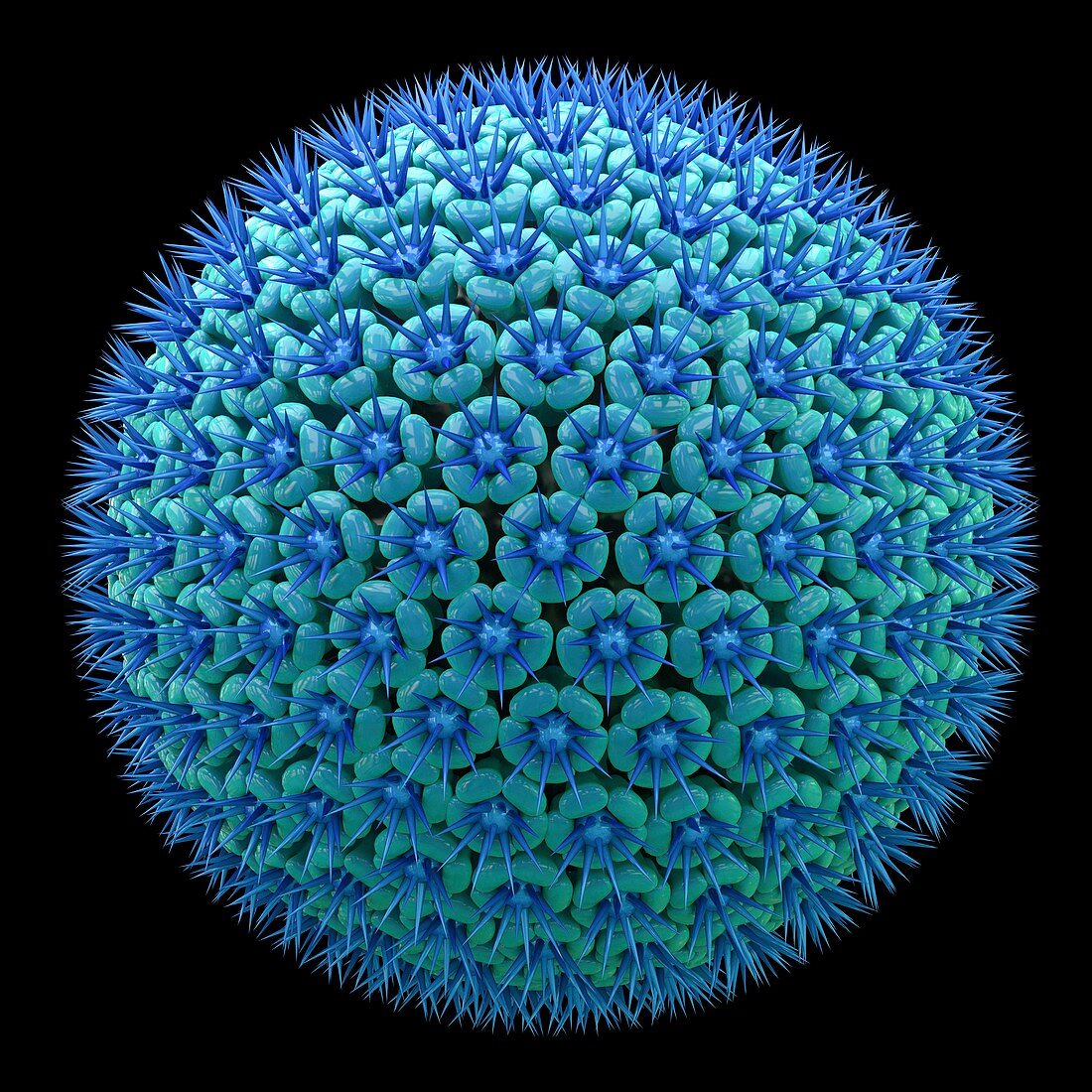 Virus particle,illustration
