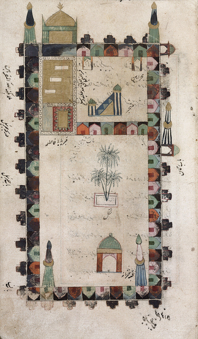 Medina mosque enclosure,illustration